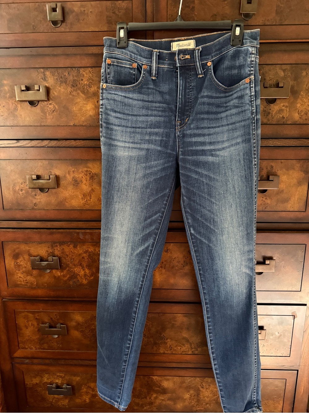 Madewell Mid-Rise Skinny Jeans in Washed Blue- 28